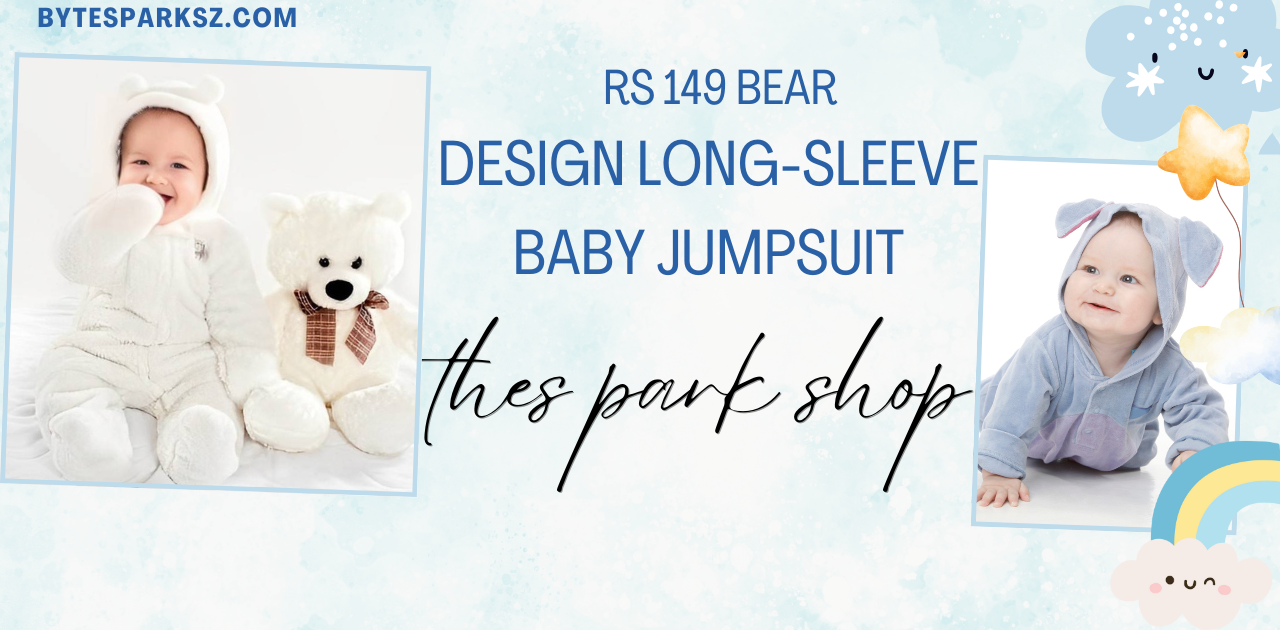 Discover the RS 149 Bear Design Long-Sleeve Baby Jumpsuit at The Spark Shop